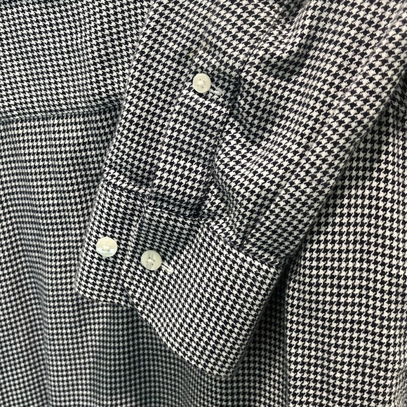 Bonobos unbutton down navy houndstooth check shirt Slim Fit M - Picture 4 of 6